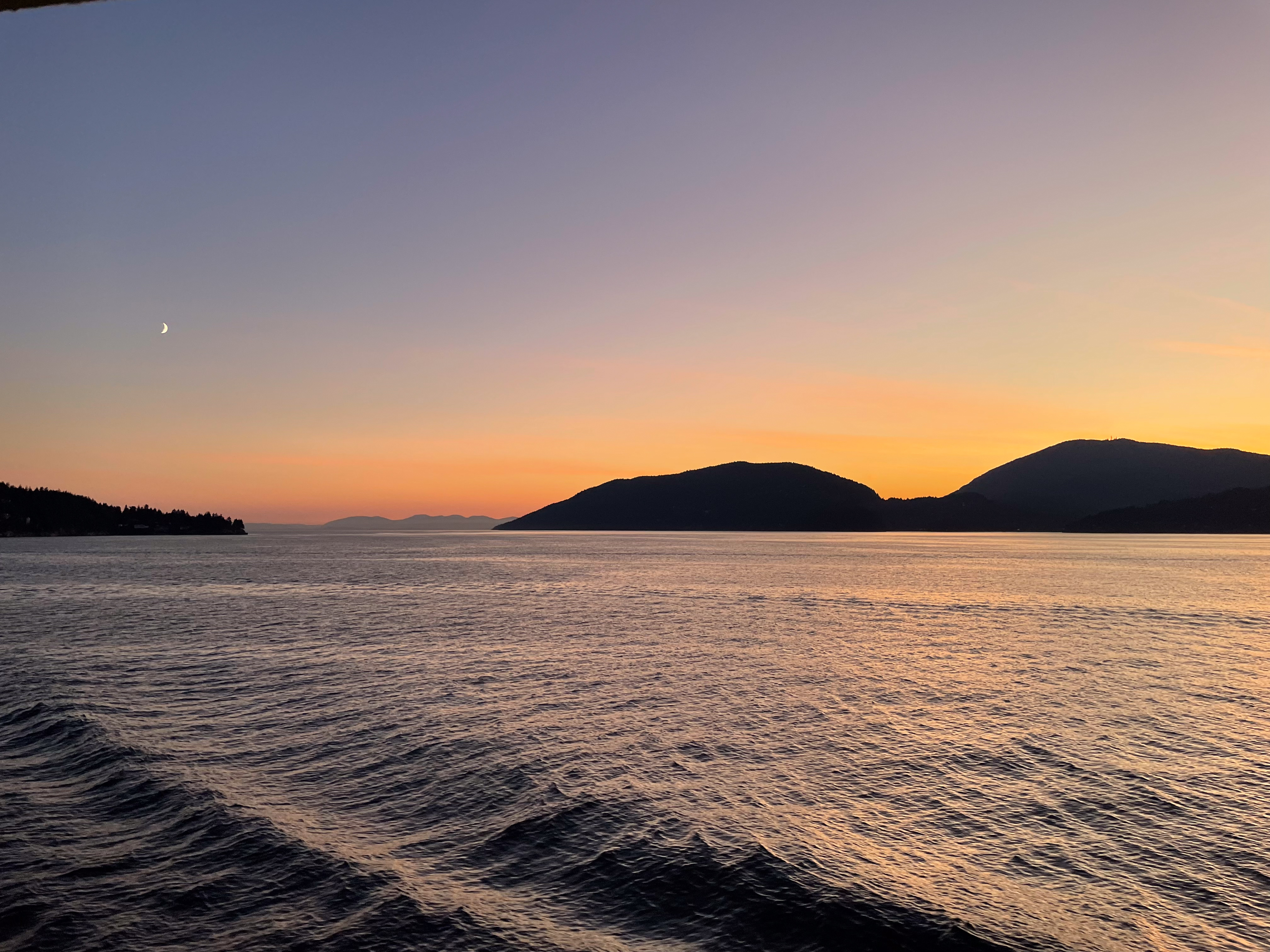 Howe sound during sunset